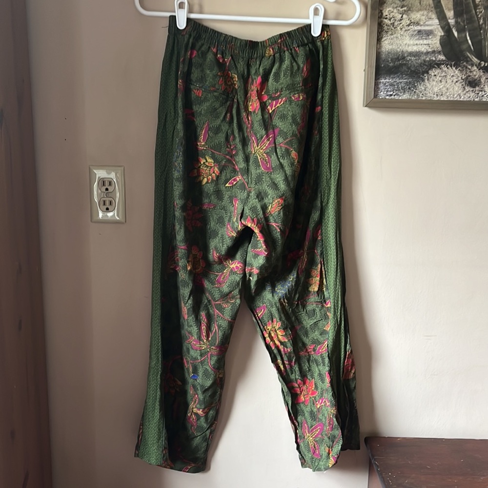 Anthropologie | Ett:Twa Boho “Schuyler” Green Floral Printed Pants Size XS - Picture 10 of 13